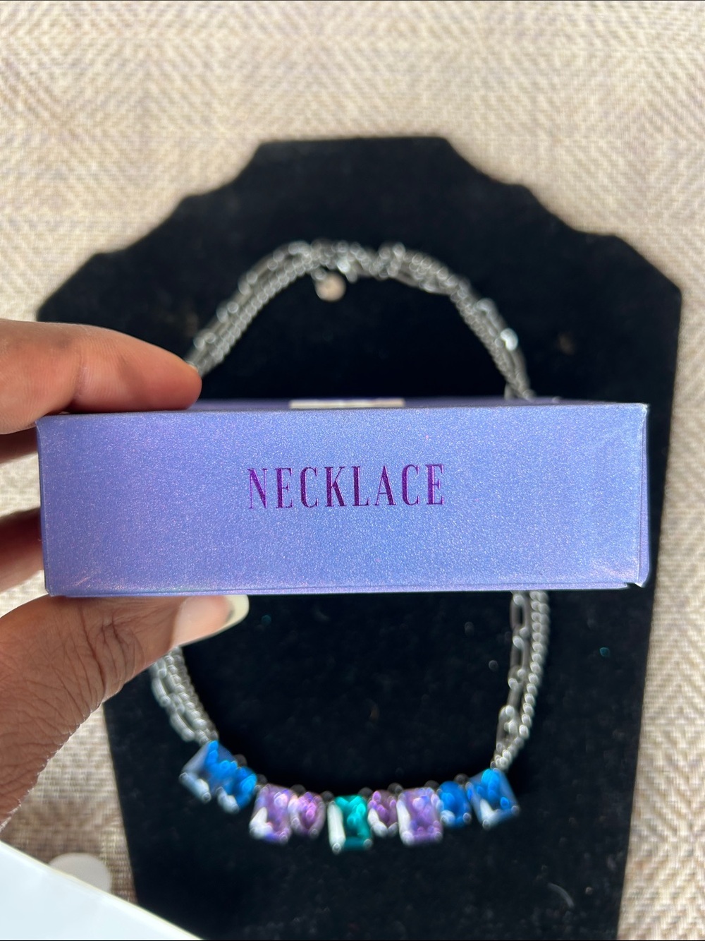 Bomb Party Sirens Collection Midnight Currents Colorful CZ gem necklace. - Picture 5 of 5